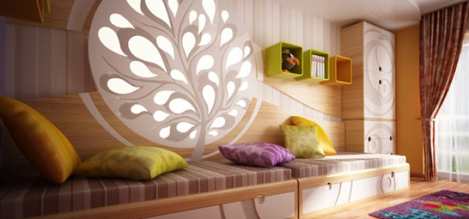 Оригинальные детские спальни Дизайн, Демонстрация ярких цветов и текстуры