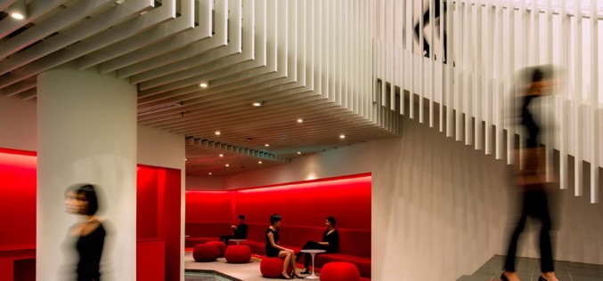 Дизайн интерьера кампуса OCBC в Сингапуре.