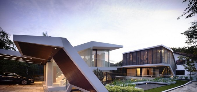 Блестящая геометрия  дом в сингапуре