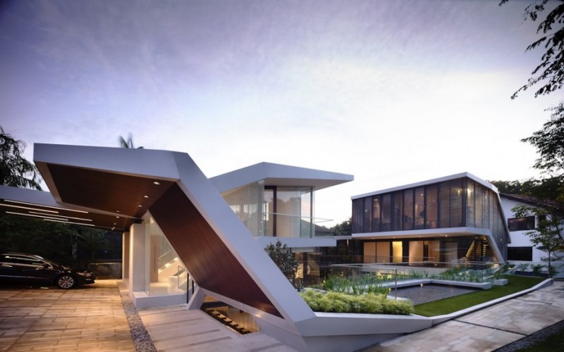 Блестящая геометрия  дом в сингапуре