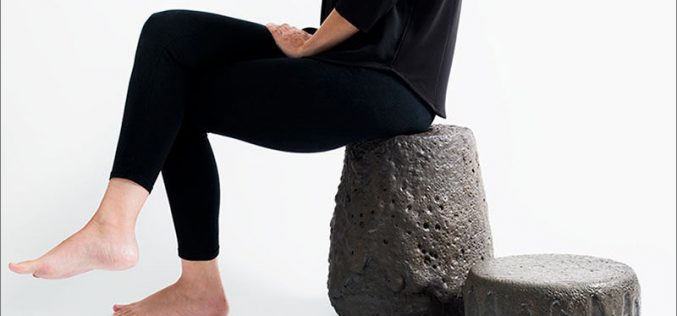 These Stools Were Made By Re-Melting Lava Rock