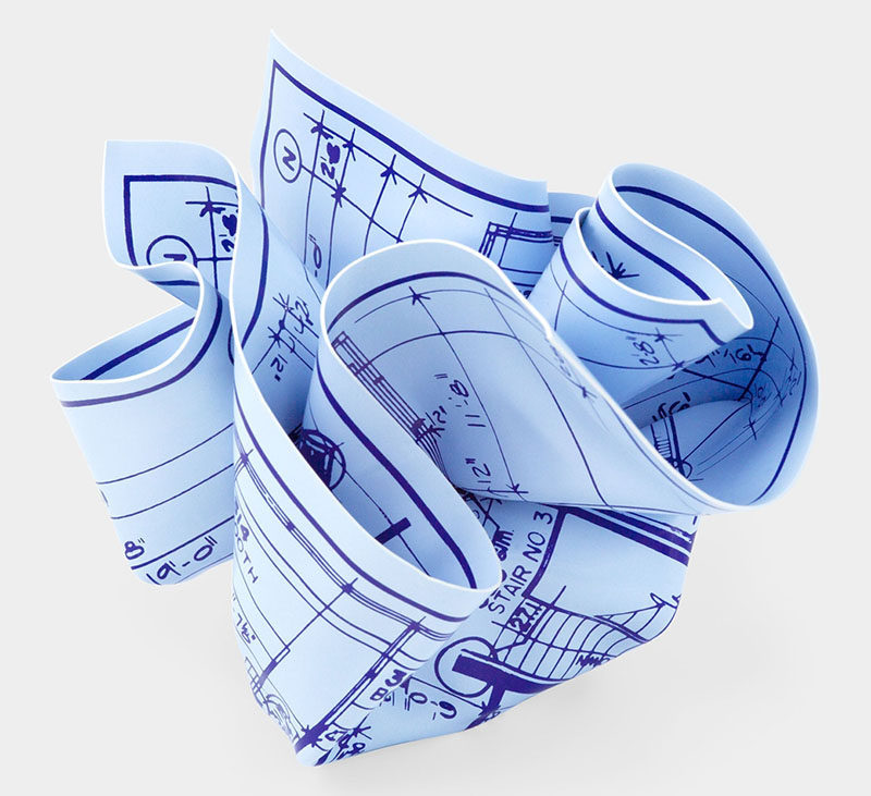 40 Awesome Gift Ideas For Architects And Interior Designers // A blueprint paperweight.