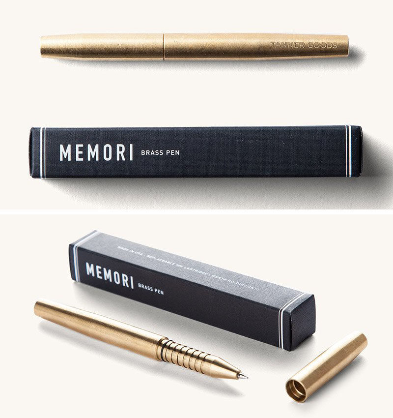 40 Awesome Gift Ideas For Architects And Interior Designers // An elegant brass writing pen.