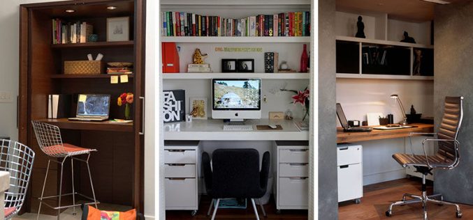 Small Apartment Design Idea – Create A Home Office In A Closet