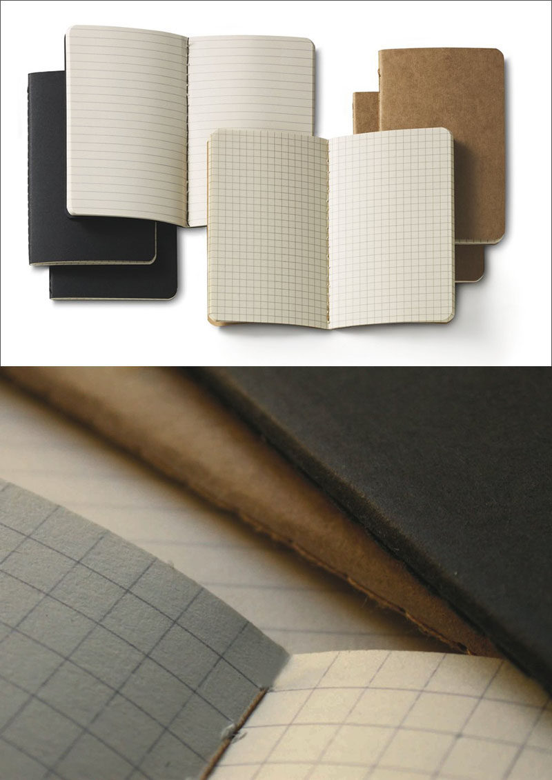 40 Awesome Gift Ideas For Architects And Interior Designers // Pocket notebooks with grid and lined paper.