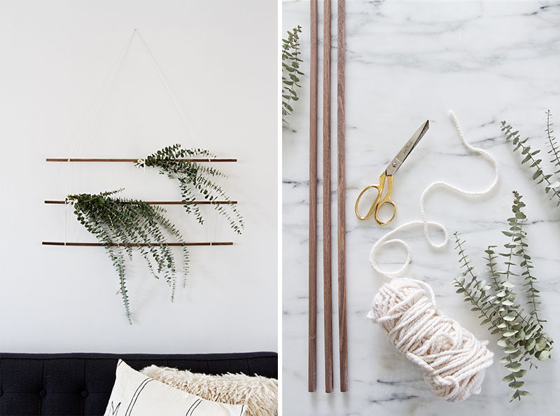 Aromatherapy Ideas - 9 Ways To Make Your Home Smell Amazing // A hanging of herbs or scented greenery is a great way to decorate your house for the holidays and fill it with relaxing scents of eucalyptus, rosemary or pine.