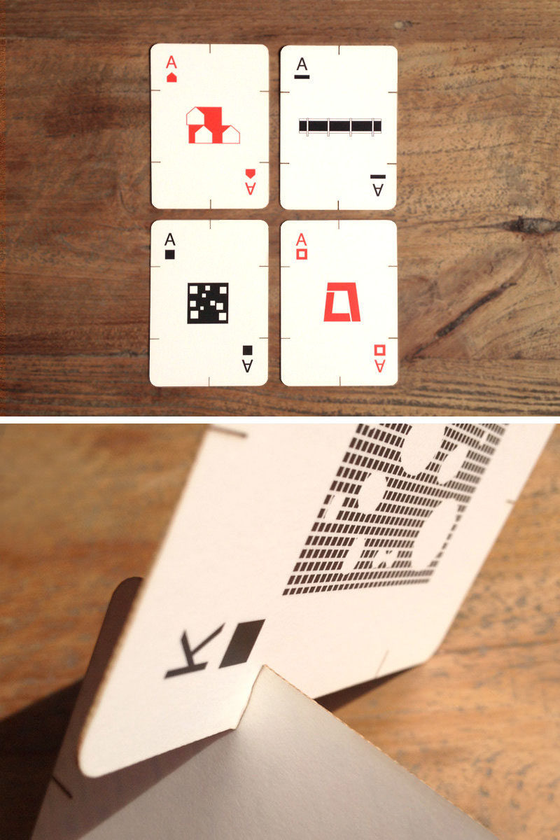 40 Awesome Gift Ideas For Architects And Interior Designers // Architecturally inspired playing cards.