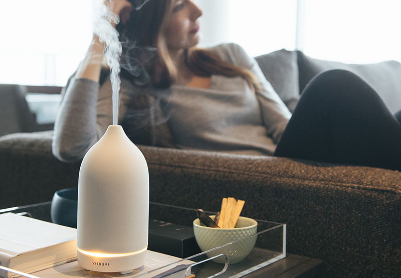 Aromatherapy Ideas - 9 Ways To Make Your Home Smell Amazing // Diffusers release a scent throughout the day.