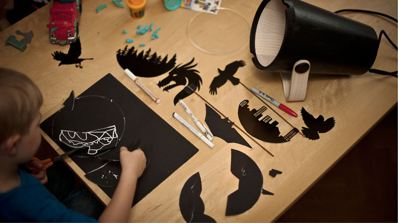 Designer Erik Bele Höglund, has created Darkness Design - a simple light that allows kids to play with shadows and are only limited by their imagination.