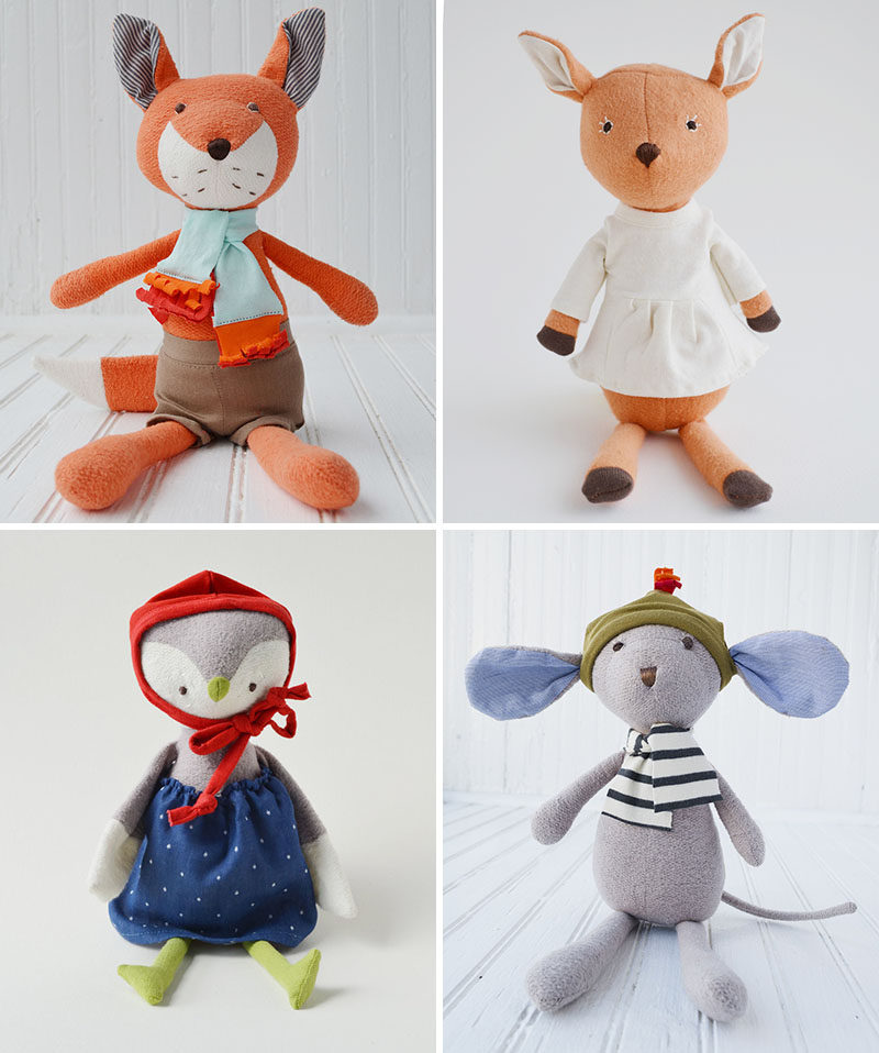Gift Guide - 30+ Gift Ideas For The Modern Kid In Your Life // Modern Woodland Stuffed Toys