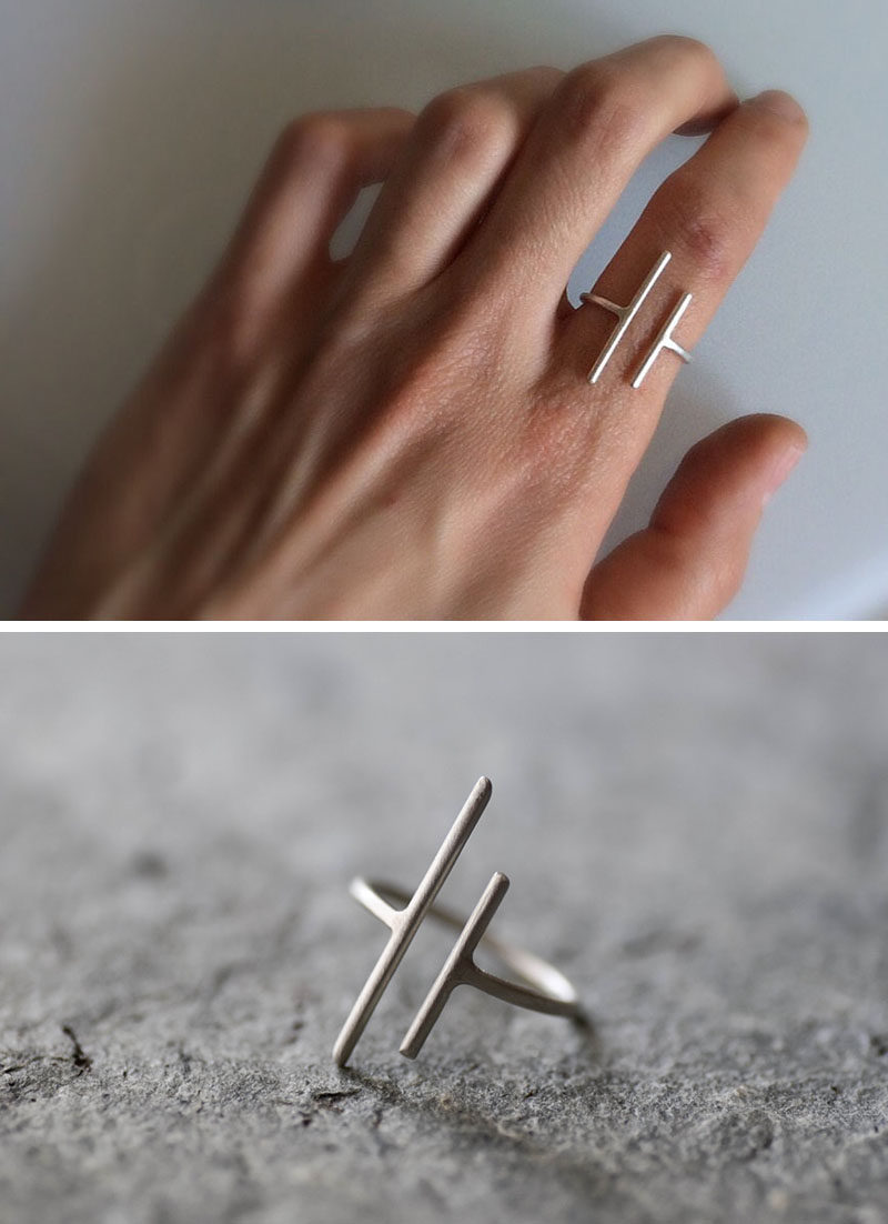 The Ultimate Gift Guide For The Modern Woman (40 Ideas!) // Minimalist rings are great because on their own they make a statement but when they're paired with other rings they don't look too bulky.