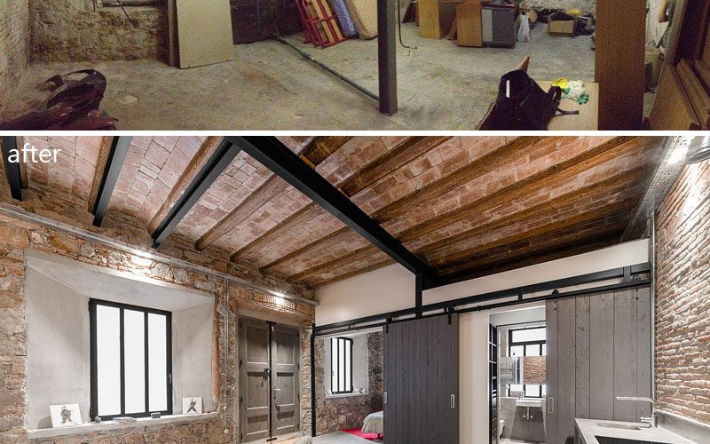 До и после семинара этот старый плотник был превращен в современного жилого пространства