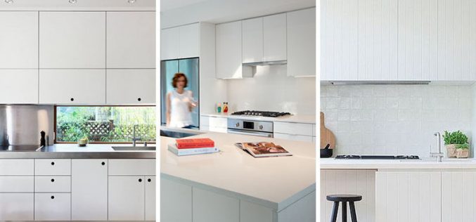 Кухня идеи дизайна – Белый, современный и Минималистский шкафы