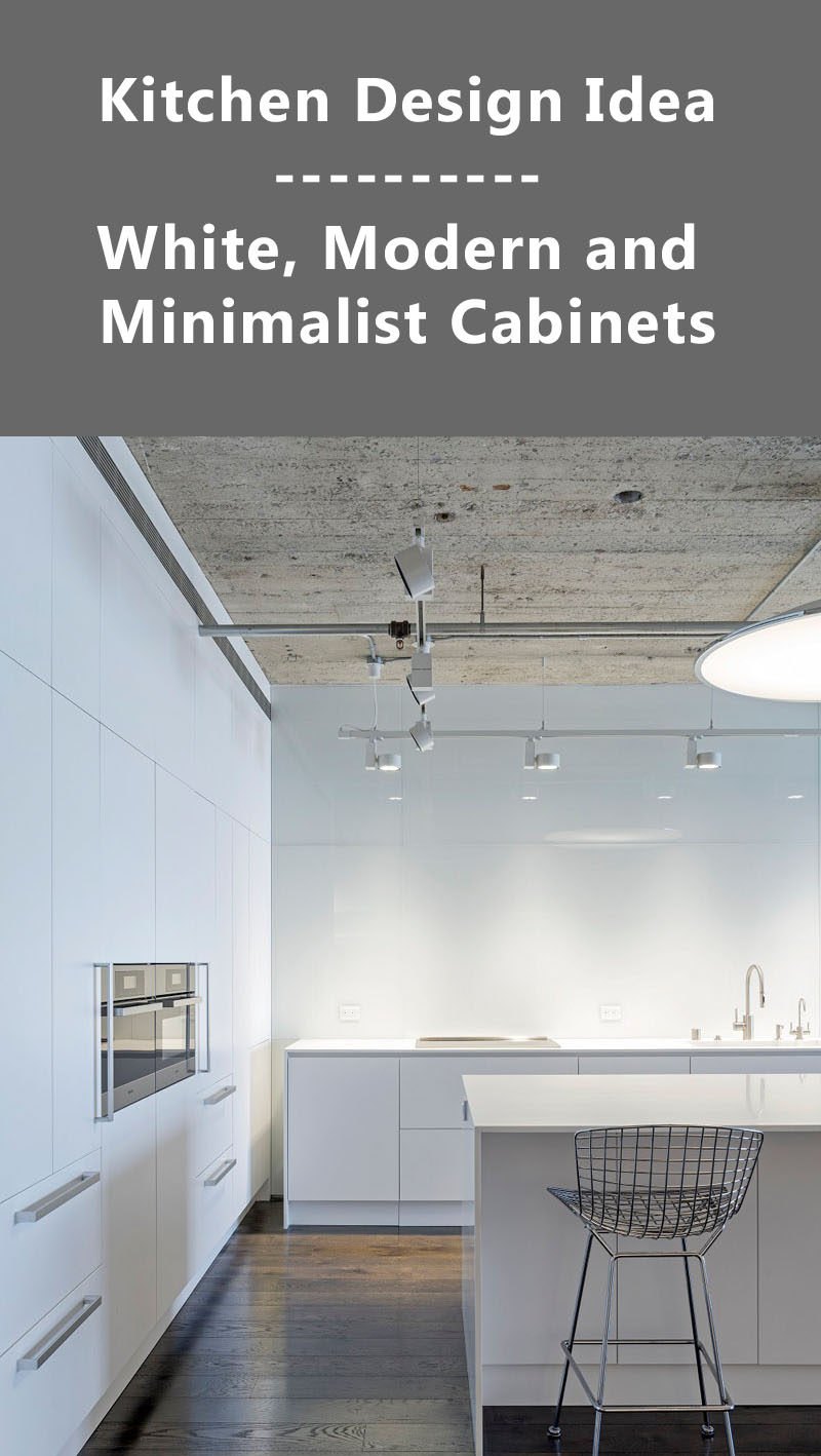 Kitchen Design Ideas - White, Modern and Minimalist Cabinets