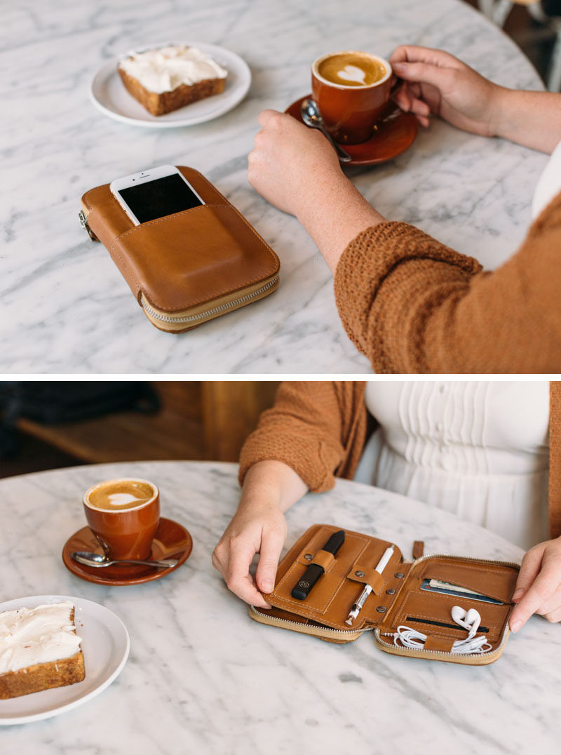 The Ultimate Gift Guide For The Modern Woman (40 Ideas!) // A folio that holds everything from a stylus pen to headphones, to money and her phone will help keep everything in one place when taking a purse out just isn't necessary.