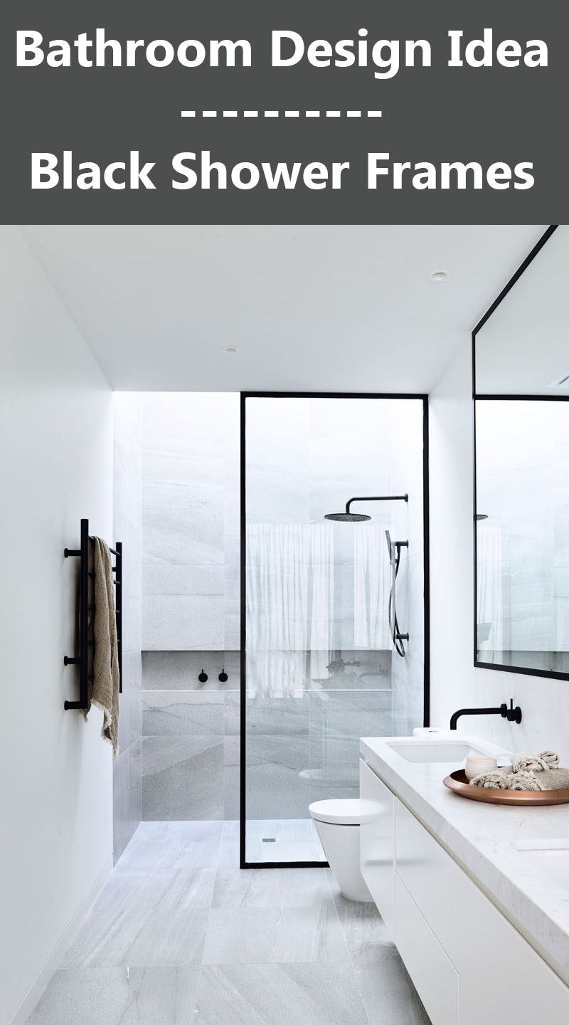 Bathroom Design Idea - Black Shower Frames