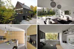 Этот черный современный кирпичный дом был отремонтирован для новой жизни в Бельгии
