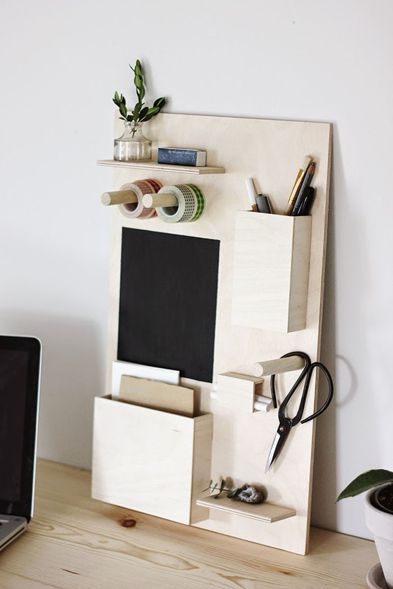Desk Organization Ideas - 6 Easy Ways You Can Organize Your Desk To Make It More Inviting // Use an desk caddy or organizer to keep everything tidy.
