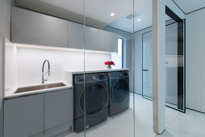 7 Laundry Room Design Ideas To Incorporate Into Your Own Laundry // Sink for deep soaking clothes