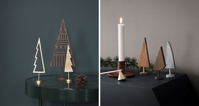 30 Modern Christmas Decor Ideas For Your Home // These winter trees are the perfect combination of minimal and festive.