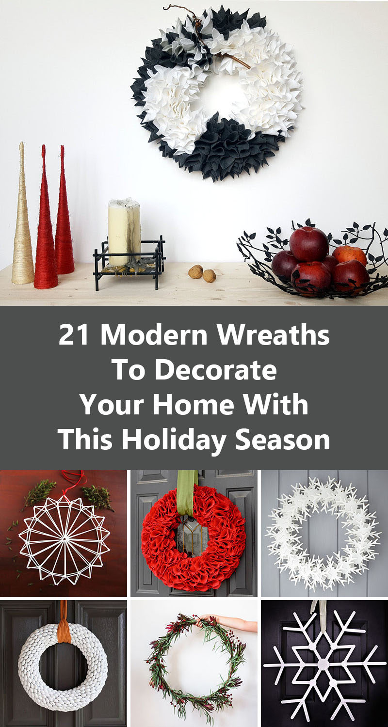 21 Modern Wreaths To Decorate Your Home With This Holiday Season (Readymade and DIY)