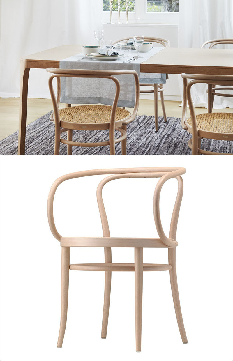 Furniture Ideas - 14 Modern Wood Chairs For Your Dining Room // The smooth curves of this simple dining chair, designed in 1900, has allowed it to stand the test of time and become a classic modern staple.