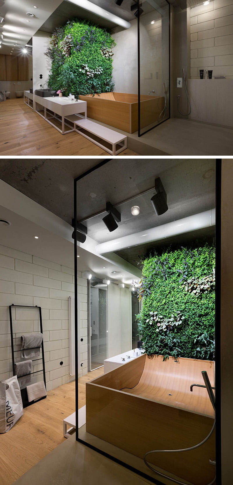 Bathroom Design Idea - Create a Spa-Like Bathroom At Home // Include touches of nature.