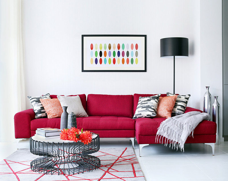 10 Small Living Room Ideas // Add A Pop Of Color To A Neutral Room