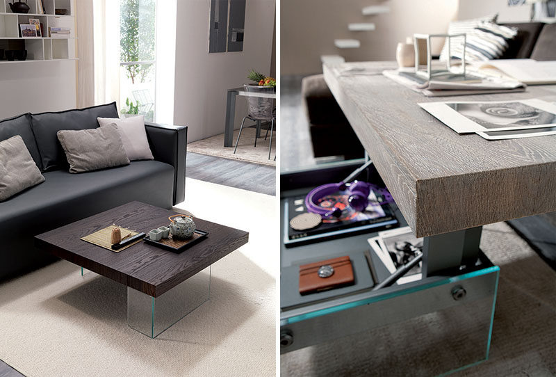 10 Small Living Room Ideas // Get a coffee table that also doubles as a dining table.