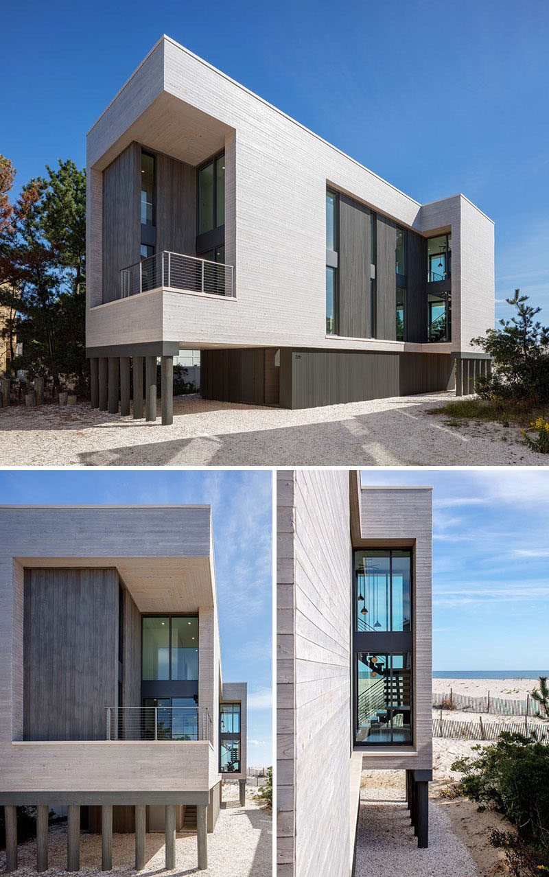 Specht Architects have designed this new modern house on Long Island Beach in New Jersey, that's a replacement for a home that was destroyed in Hurricane Sandy in 2012.
