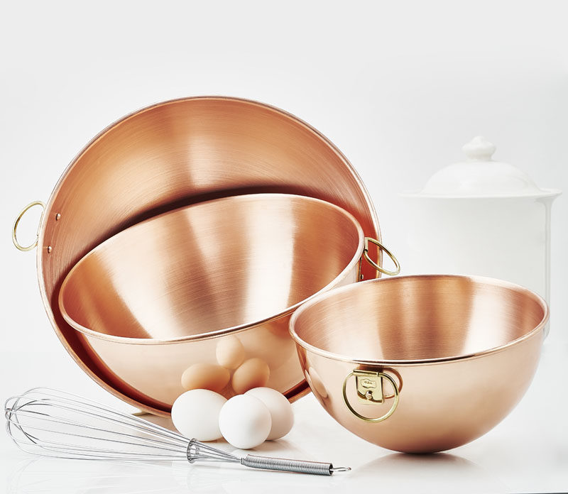 Kitchen Decor Ideas - 12 Ways To Add Copper To Your Kitchen // Beat your eggs in a solid copper bowl to create the perfect texture every time.