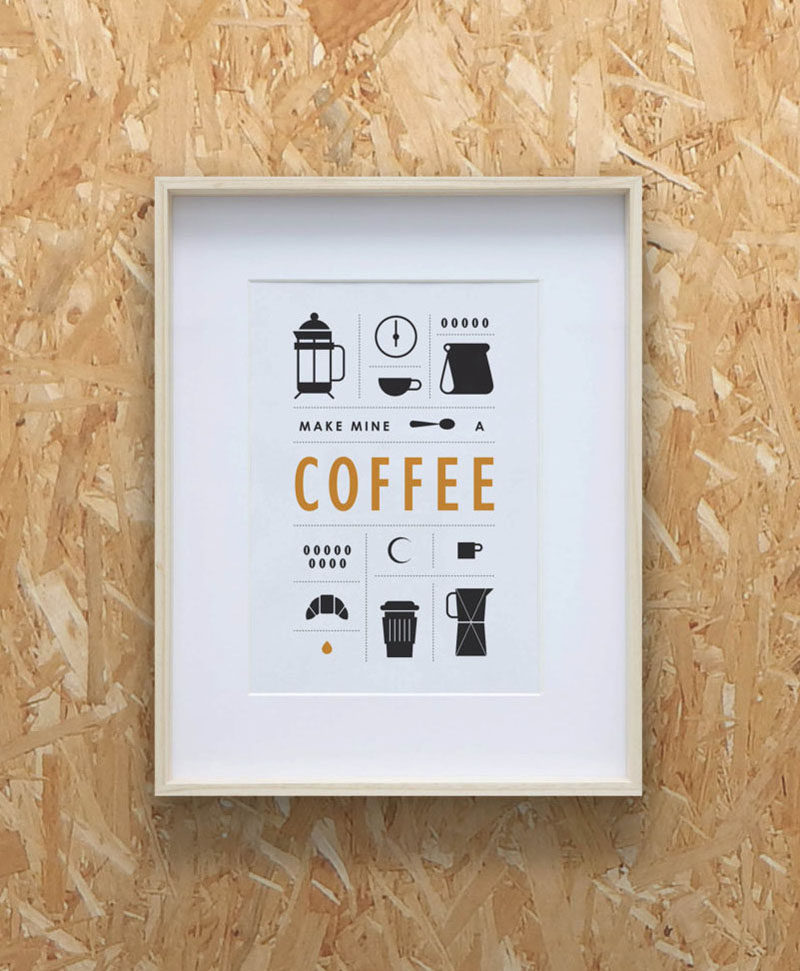 15 Coffee Posters To Hang Above Your Coffee Station // Hang this simple graphic above your coffee station to remind you of the elements required to make the perfect cup.