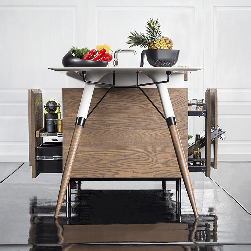This standalone kitchen is named the Kitch' T® Compact Kitchen, and it was created by dsignedby.