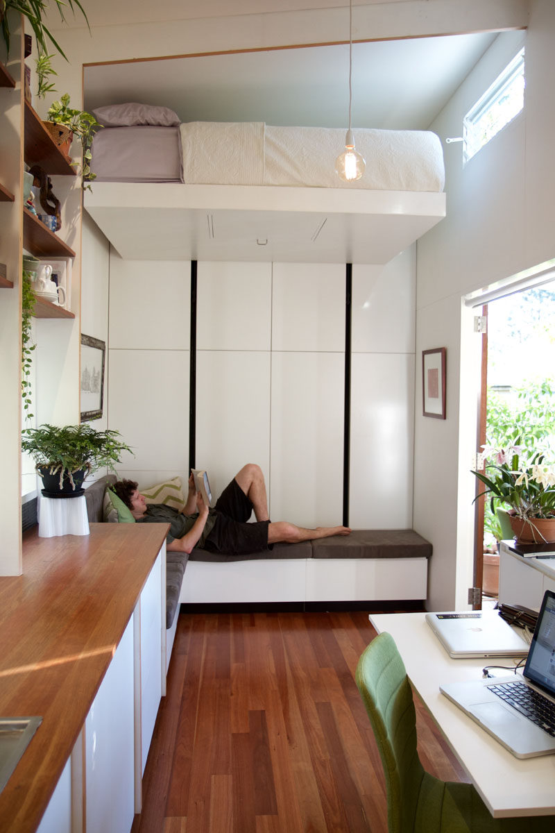 This Tiny House In Australia Has A Retractable Bed To Save Space