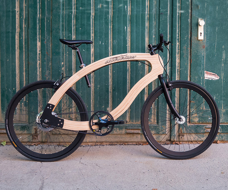 This wooden ebike was designed by aceteam